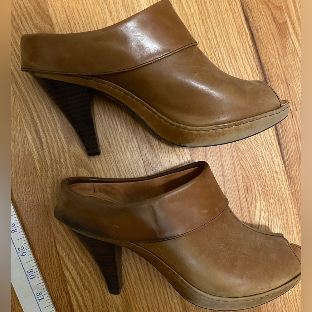Born Crown open toe heel platform sz 10 GUC - Picture 5 of 9